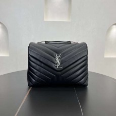 생로랑 루루 미디엄 숄더백 494699 빈티지실버장식 30x22x10cm